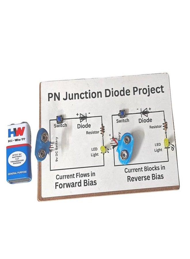 ESPtronics مجموعة أدوات مشروع علمي فيزيائي جاهزة من ESPtronics، تتضمن نموذجًا عمليًا لثنائي الوصلة PN، للانحياز الأمامي والعكسي، مناسبة لطلاب الصف الثاني عشر. - Image 3